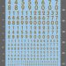 Elegance Number Waterslide Decals