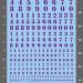 Stencil Number Waterslide Decals