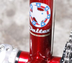Custom bicycle with waterslide decals on the frame.