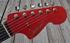 Custom guitar headstock waterslide decals.