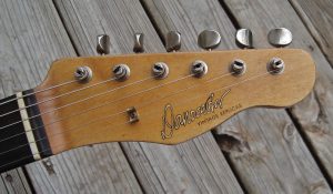 Custom guitar headstock waterslide decals.