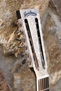 Custom guitar headstock waterslide decals.