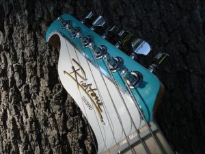 Custom guitar headstock waterslide decals.