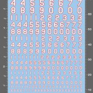 thumbnail image 2 of Waterslide Decal Sheet - Machine Outline Numbers - 2x3 Inch Sheet, 10 Colors Available 2 of 5