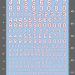 Stencil USAAF Outline Number Waterslide Decals