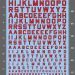 USAAF Outline Letter Waterslide Decals