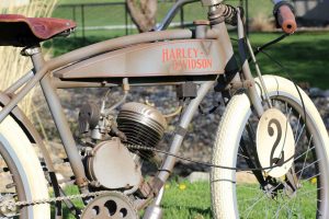 Vintage motor bicycle restoration with custom waterslide decals.