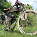 Vintage motor bicycle restoration with custom waterslide decals.