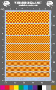 2 Color Checker Waterslide Decals