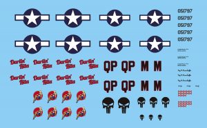 1:32 Scale P-51 Mustang waterslide decal proof.